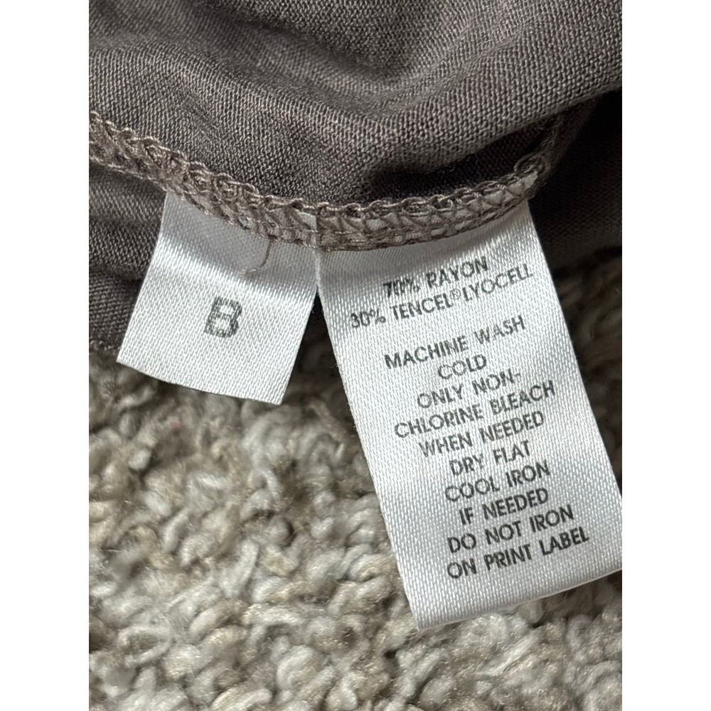 Ann Taylor LOFT Taupe Brown Scoop Neck Tank Top Rayon Tencel Blend XS - Picture 4 of 8